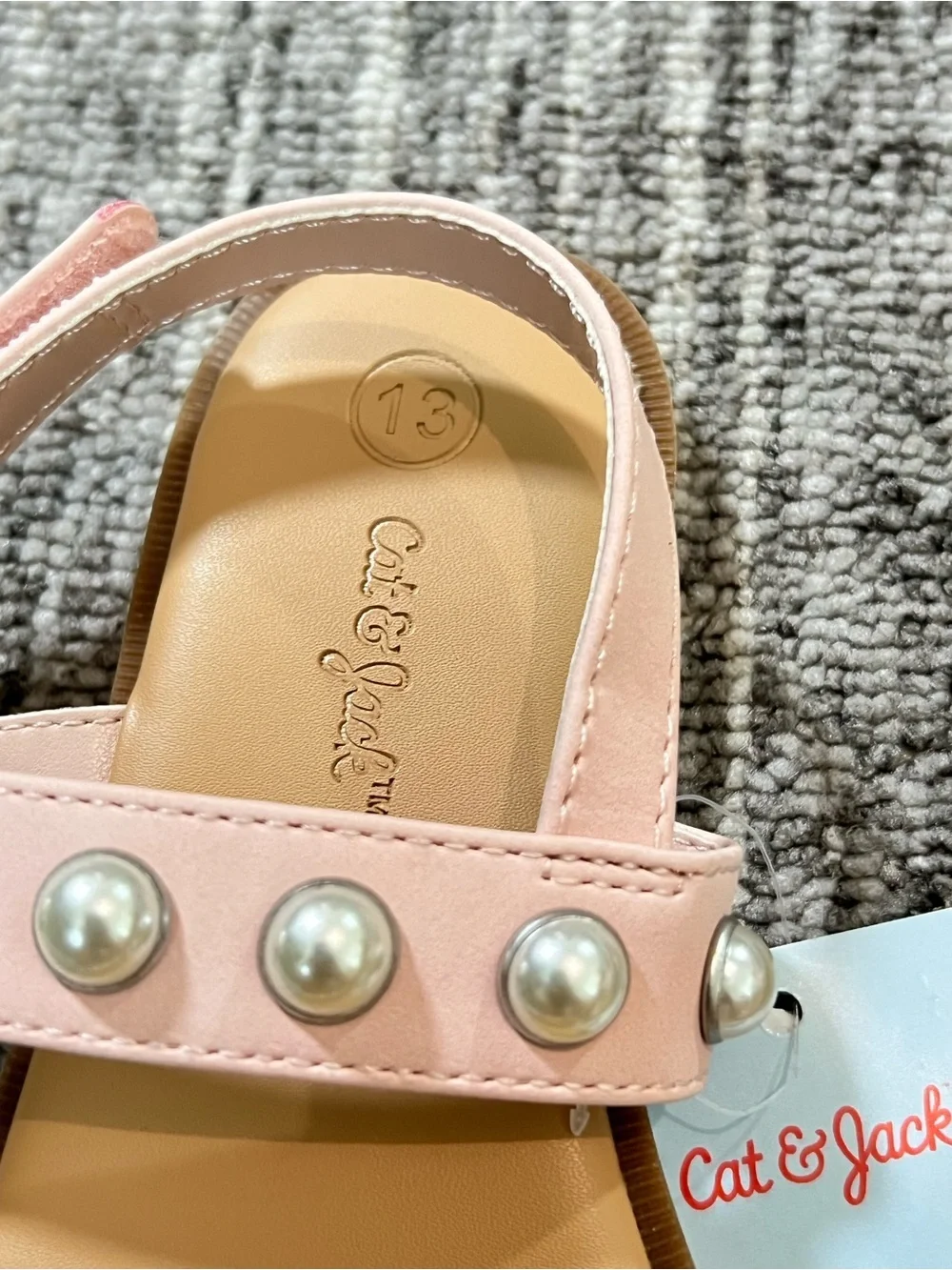 Cat & Jack Pink Pearl-Accent Girls' Sandals Various Sizes
